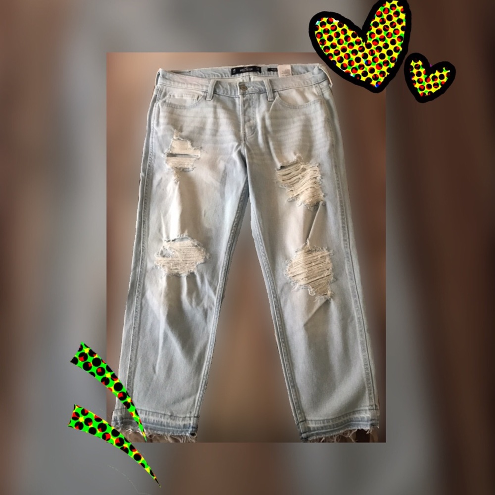Low rise Hollister boyfriend jeans